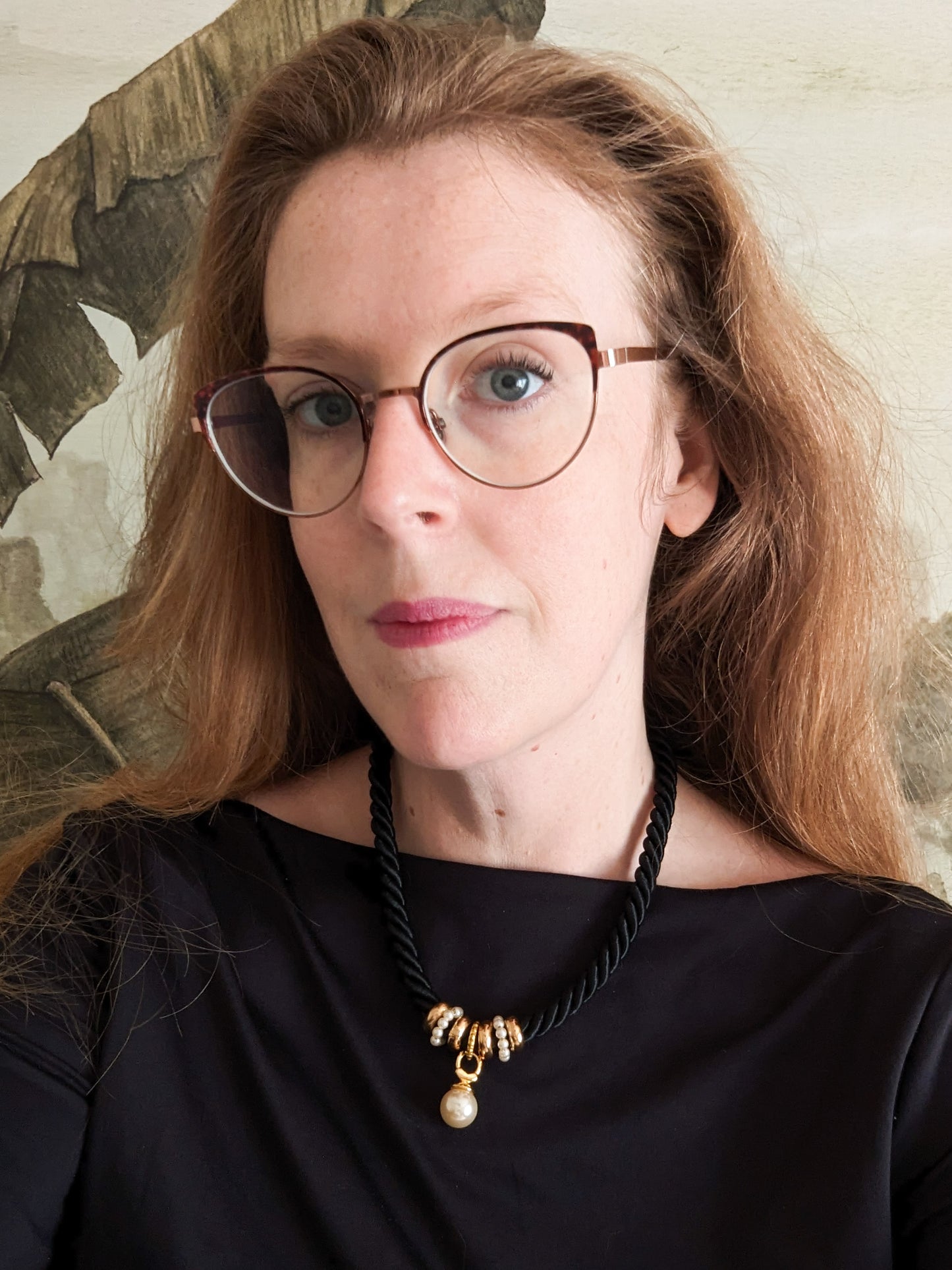 Collier passementerie noire