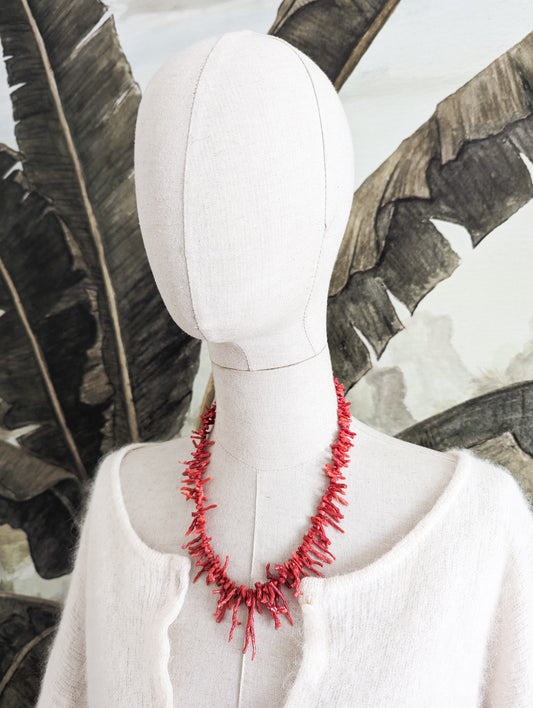 Rare collier corail 50's