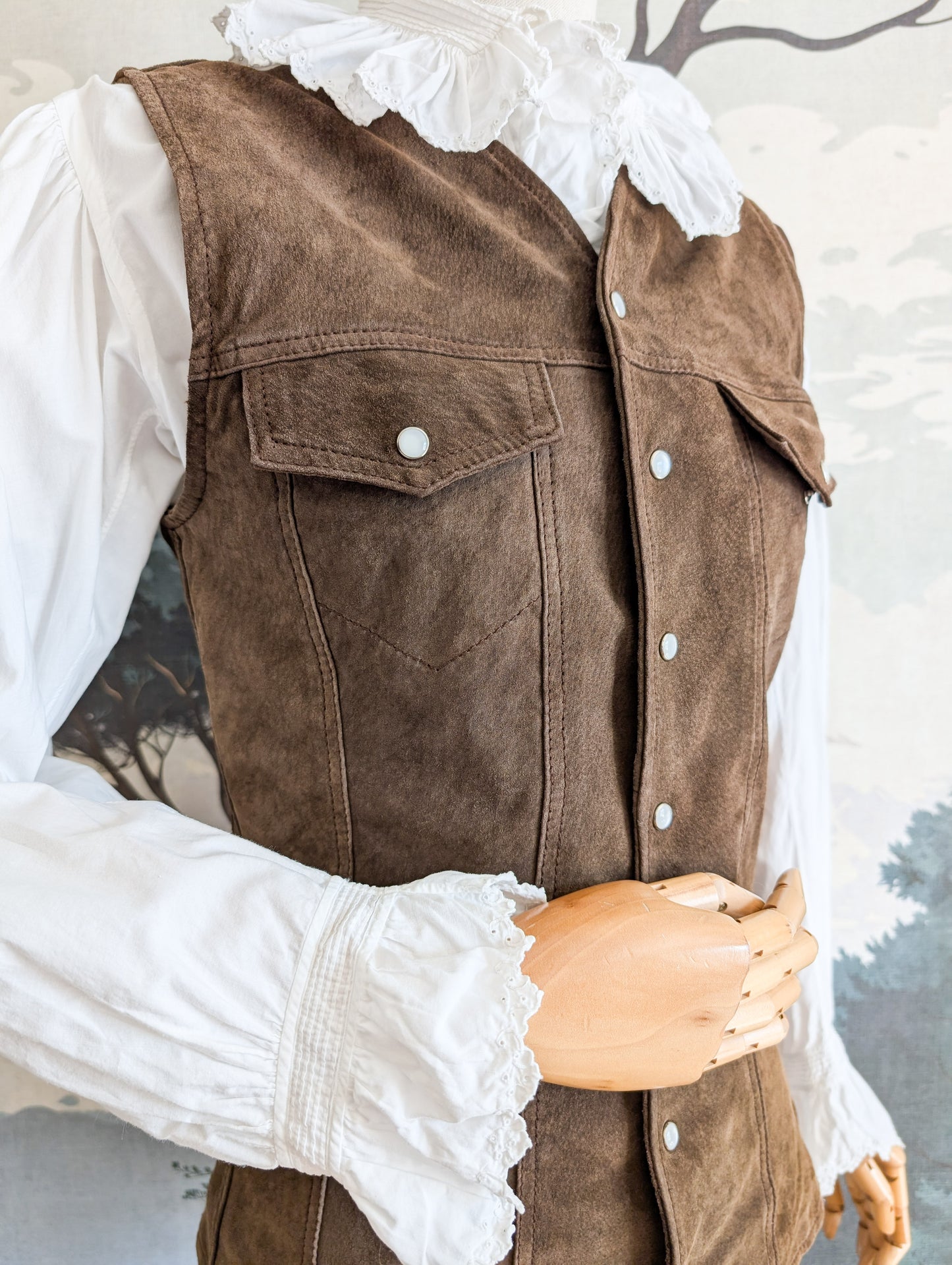 Gilet en daim taille 34