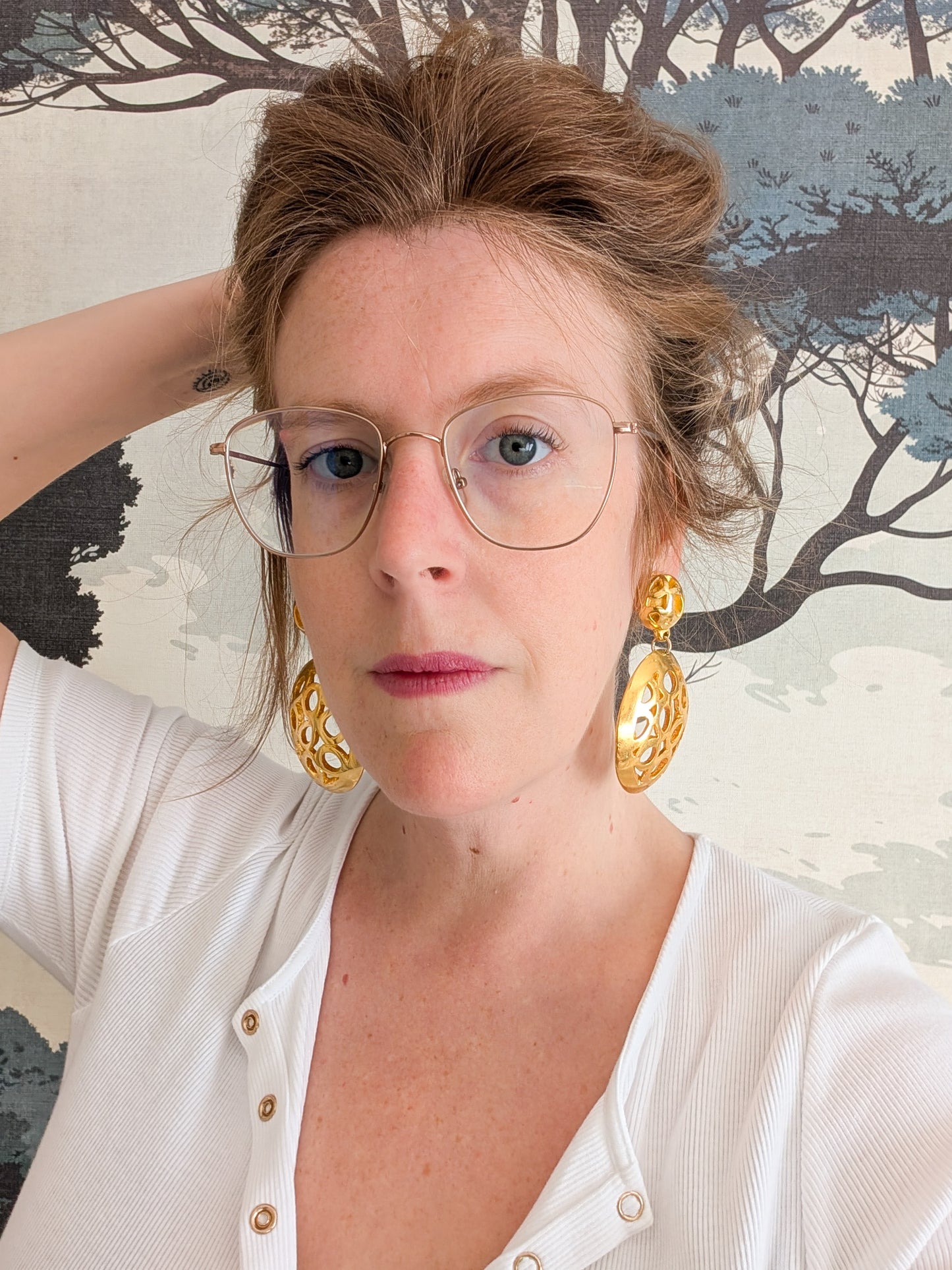 Très grande paire de boucles 80's