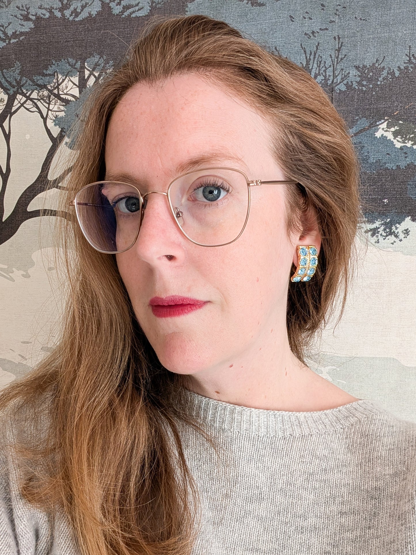 Boucles italiennes bleu