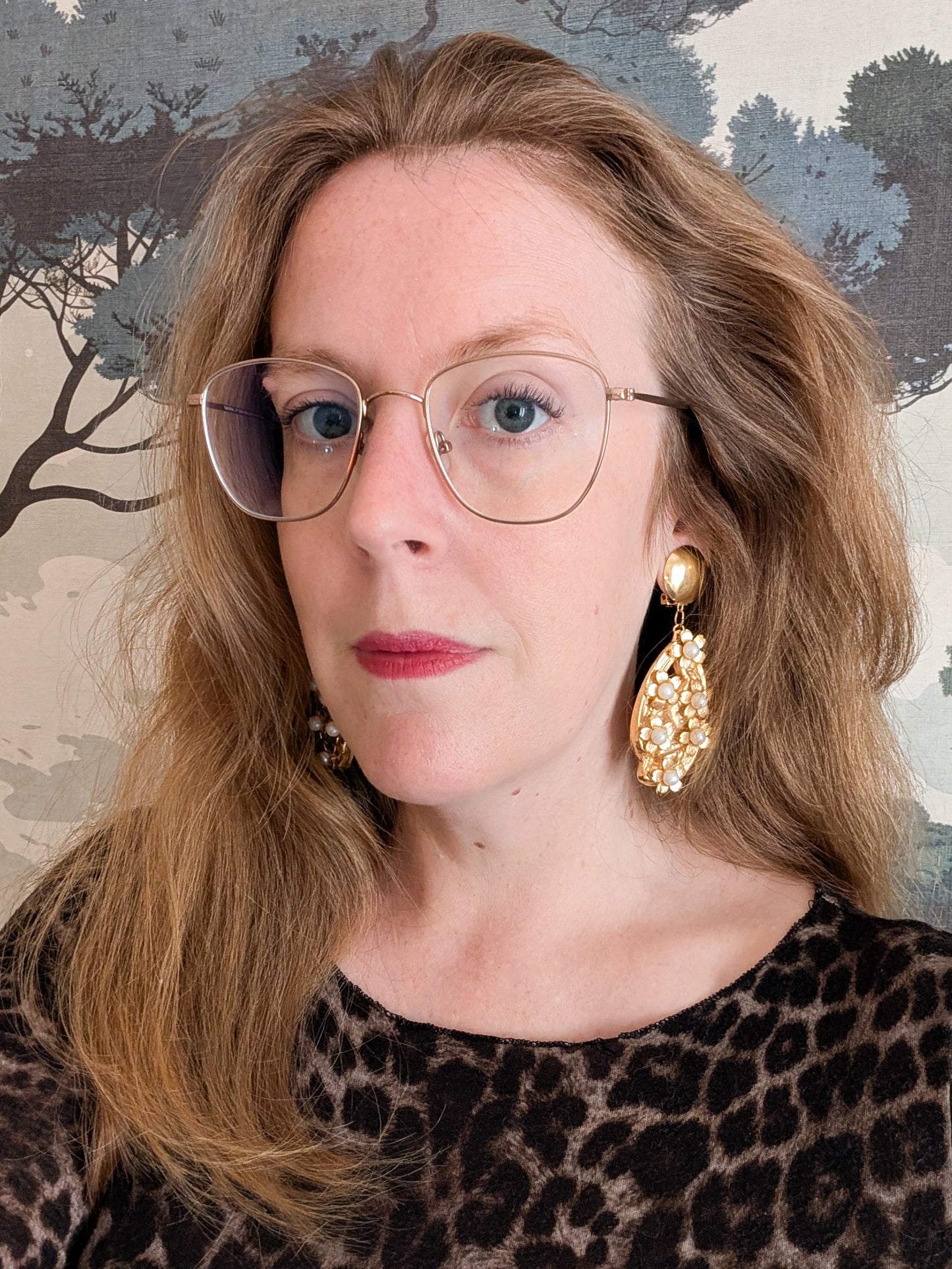 Longues boucles fleurs