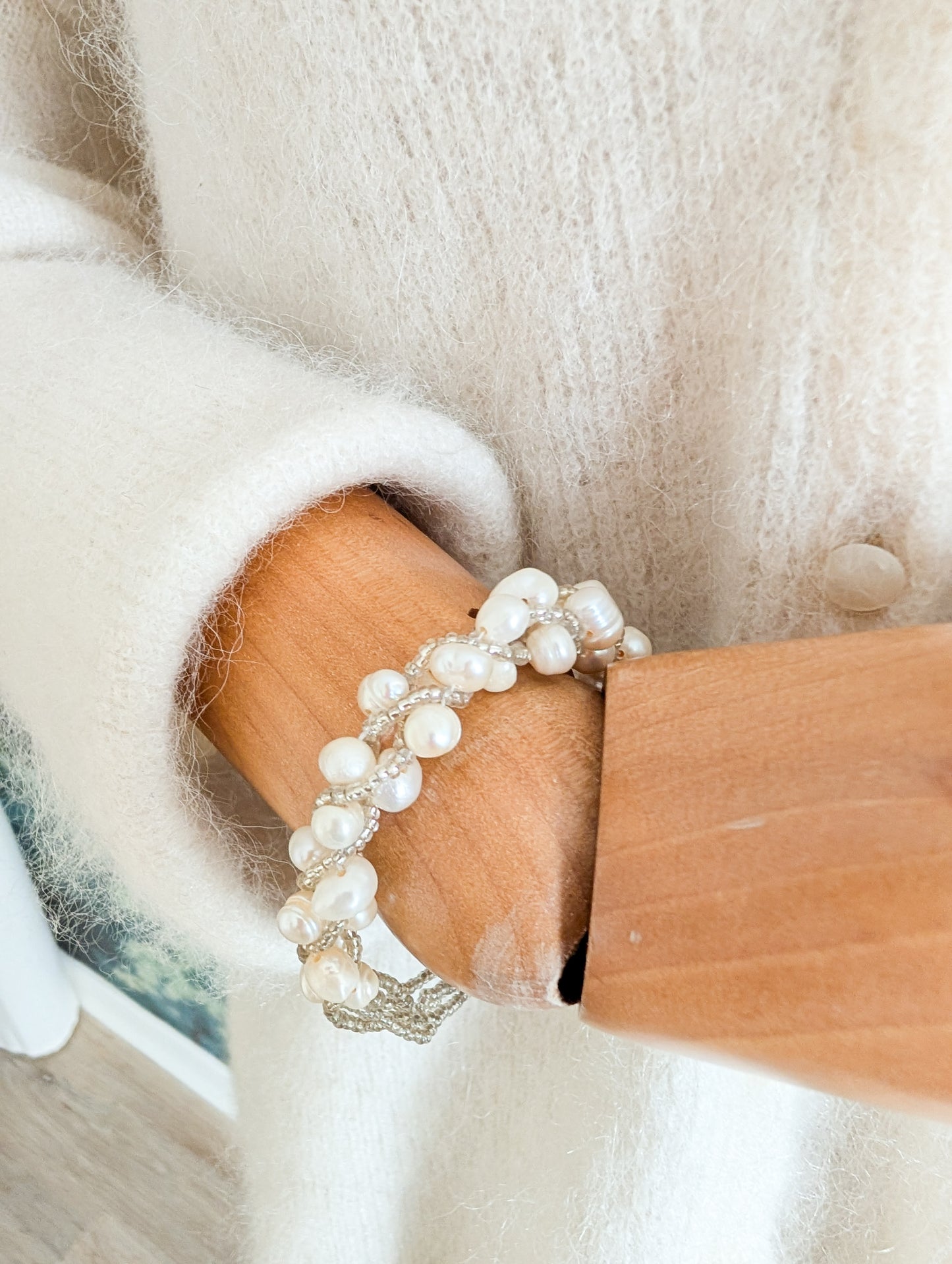 Bracelet de perles veritables