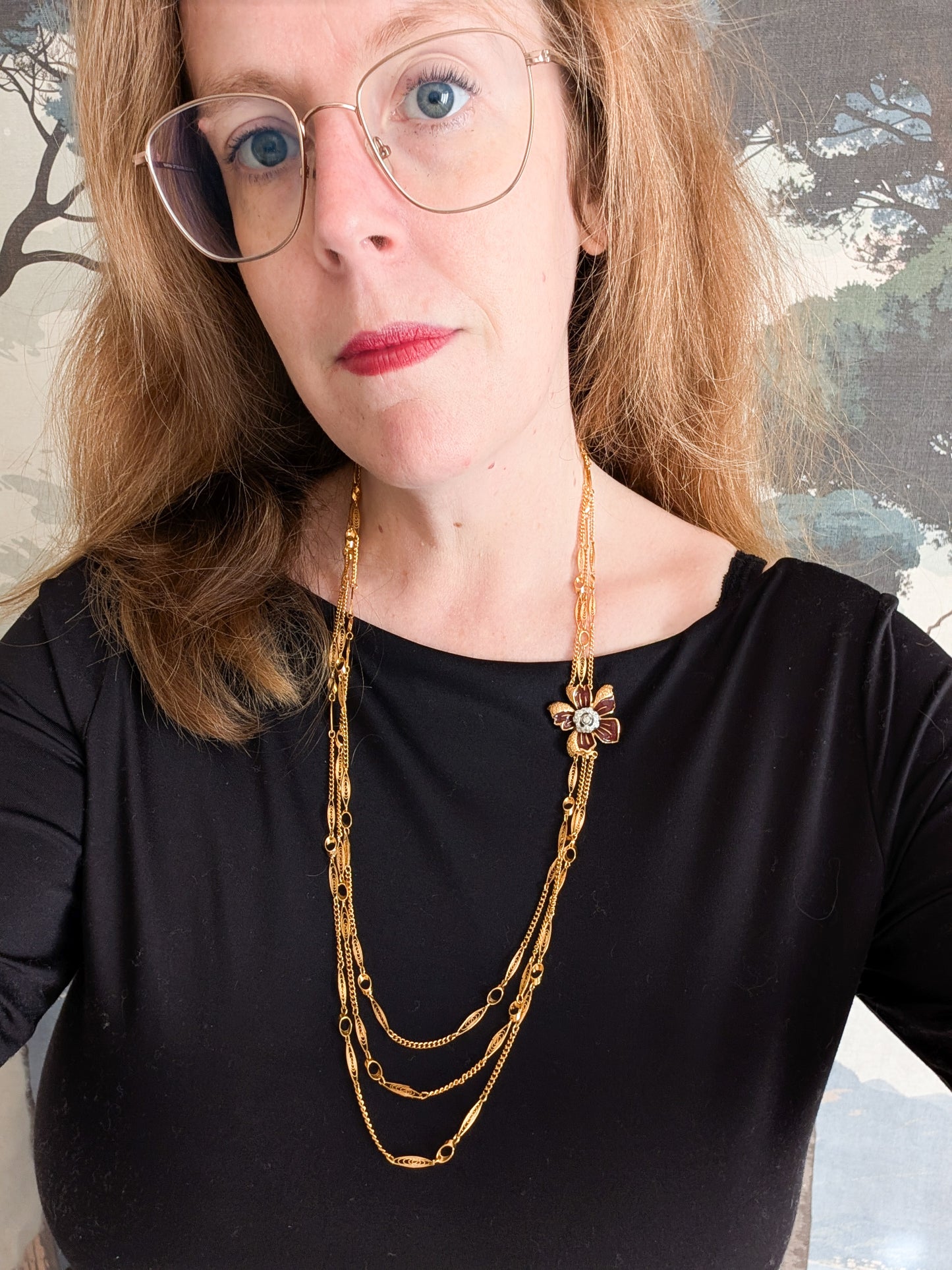 Sautoir fleur Corocraft