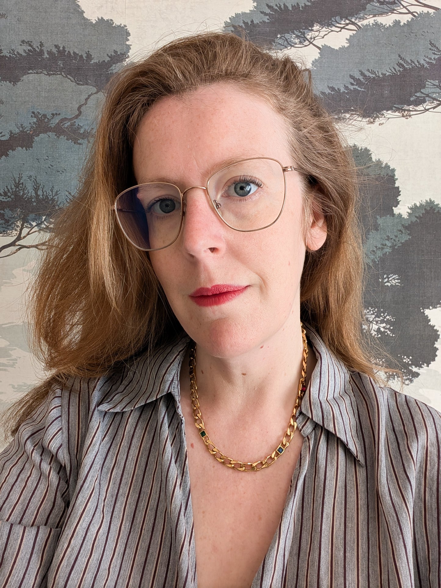 Collier gourmette pierres colorées