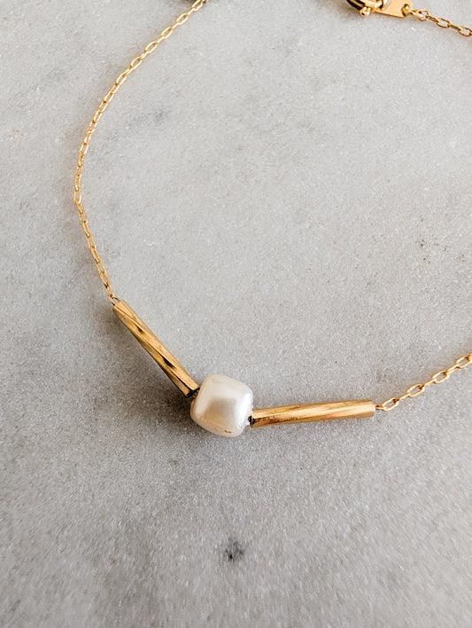 Bracelet perle plaqué or