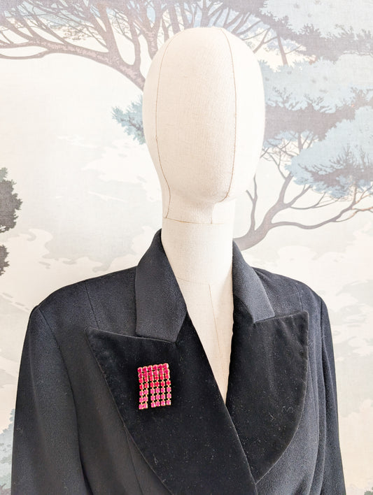 Broche 50's en strass de verre