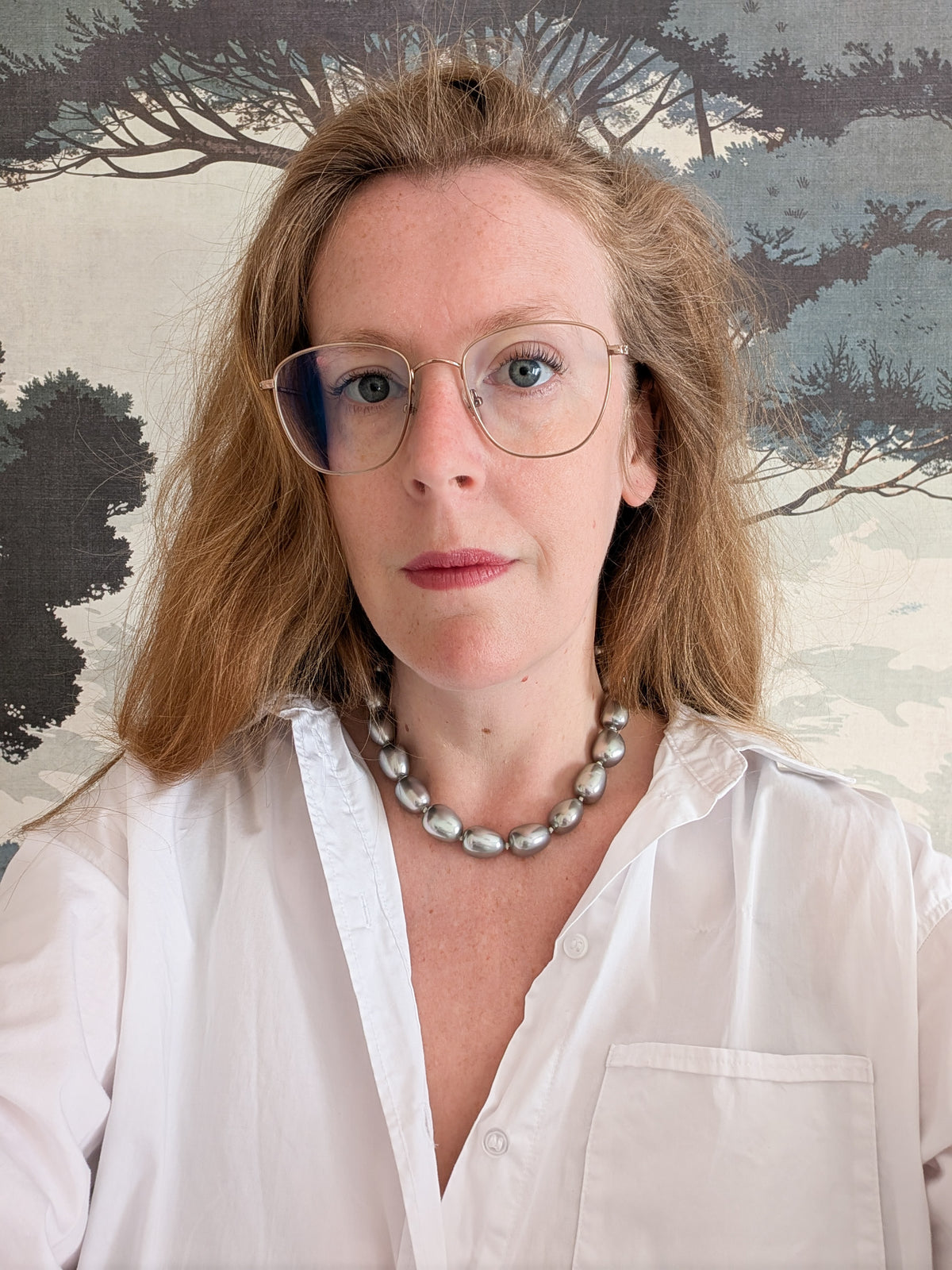 Collier perles argentées Agatha