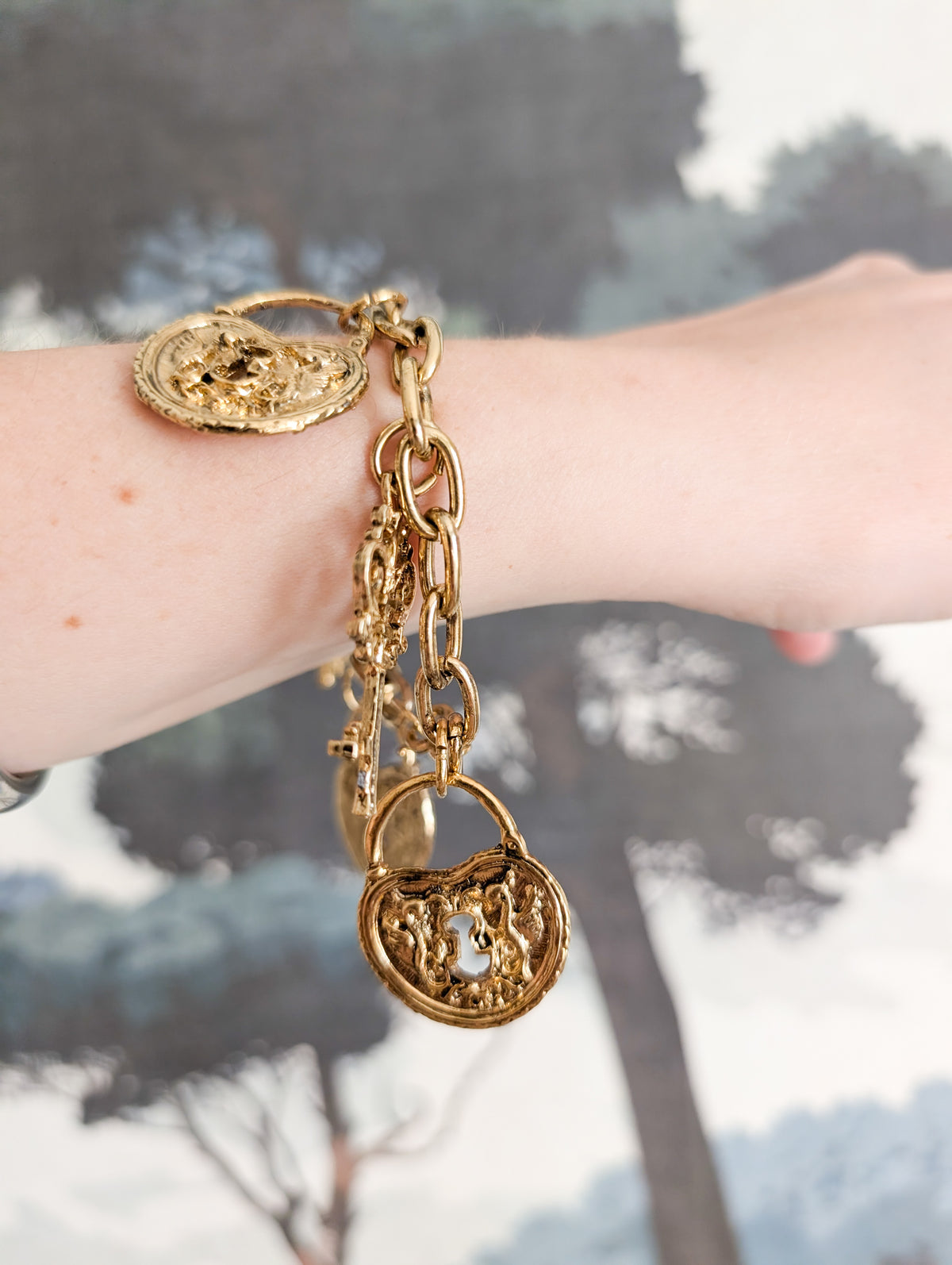 Bracelet cadenas et clefs