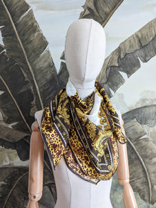 Foulard en soie léopard