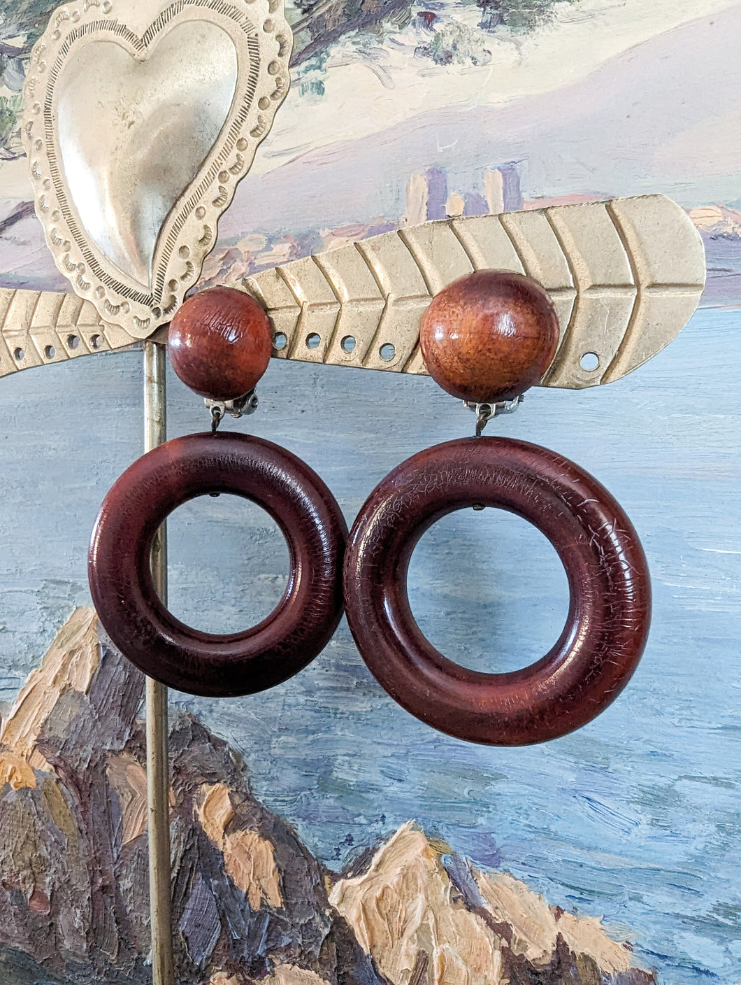 Boucles à clips en bois