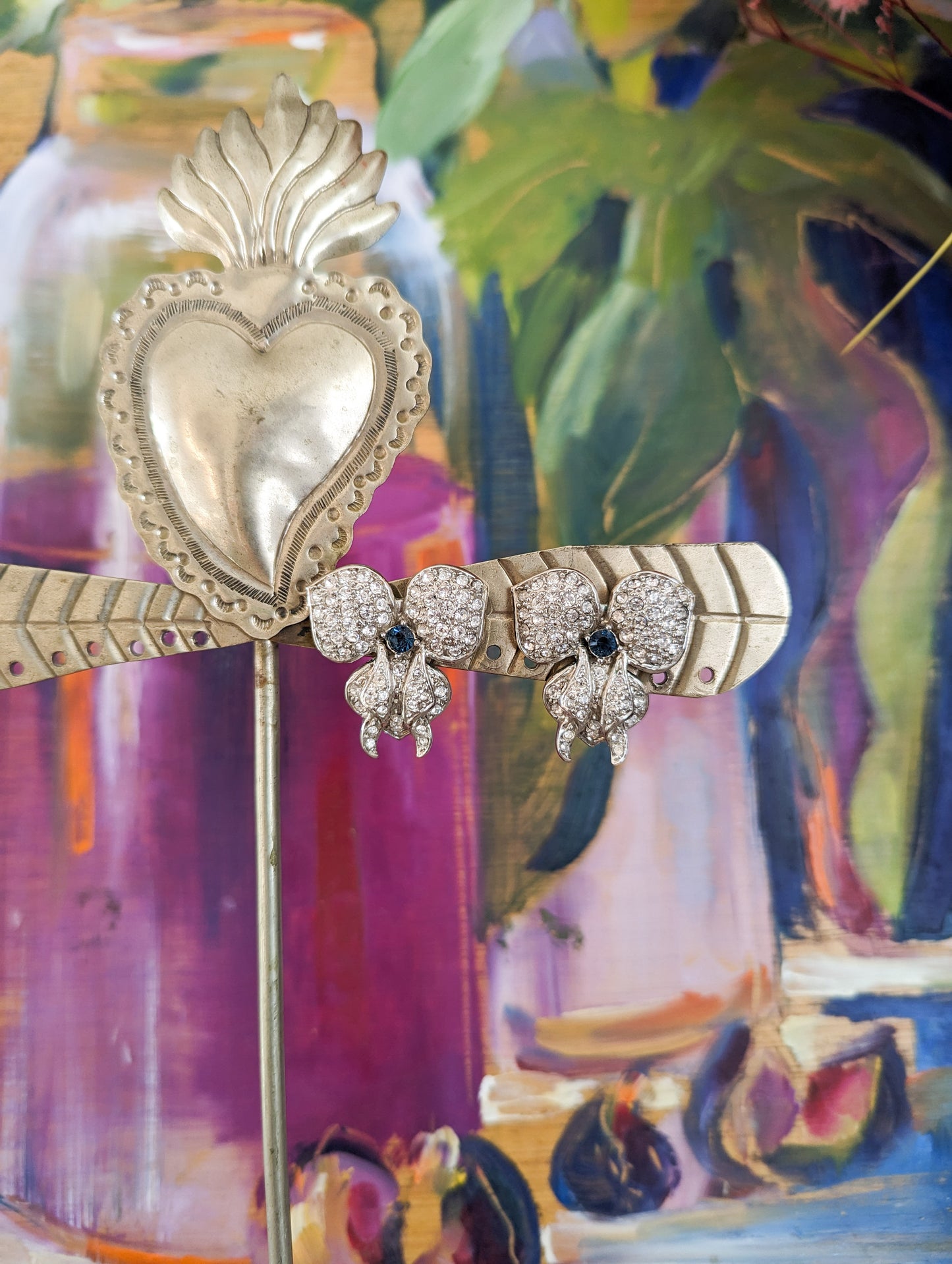 Boucles à clips orchidées