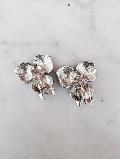 Boucles à clips orchidées