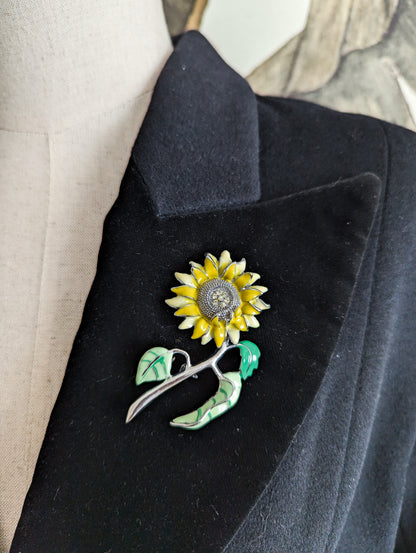 Grande Broche tournesol