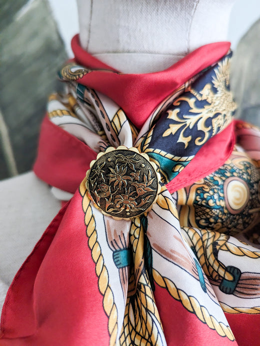 Pince à foulard fleurs