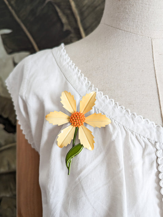 Broche fleur 50's