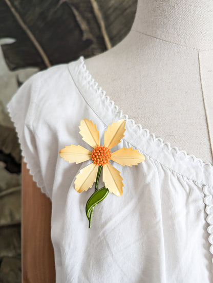 Broche fleur 50's