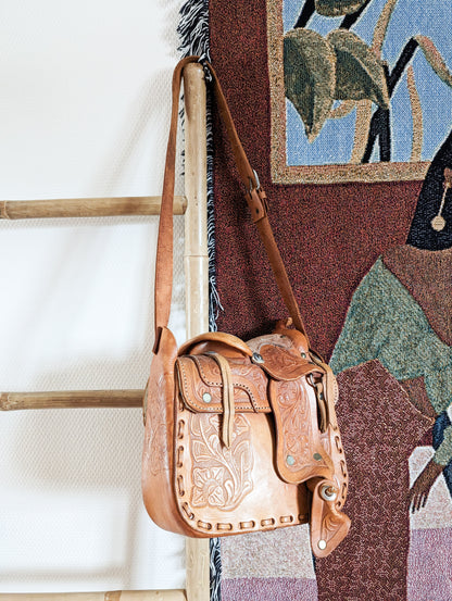 Sac en cuir selle