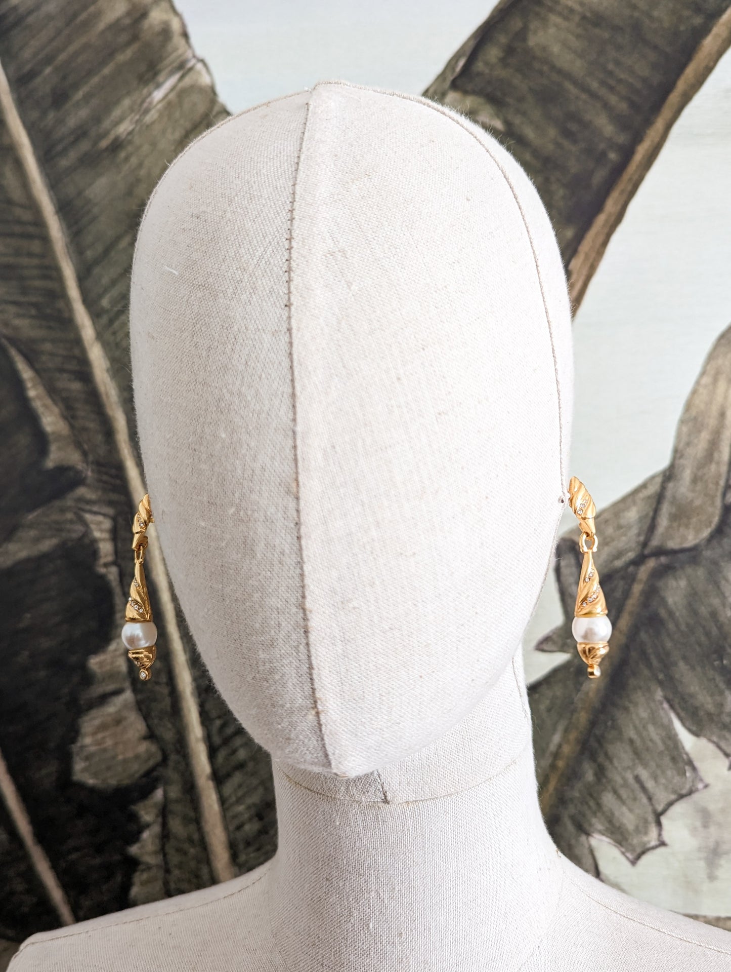 Boucles perles à tiges