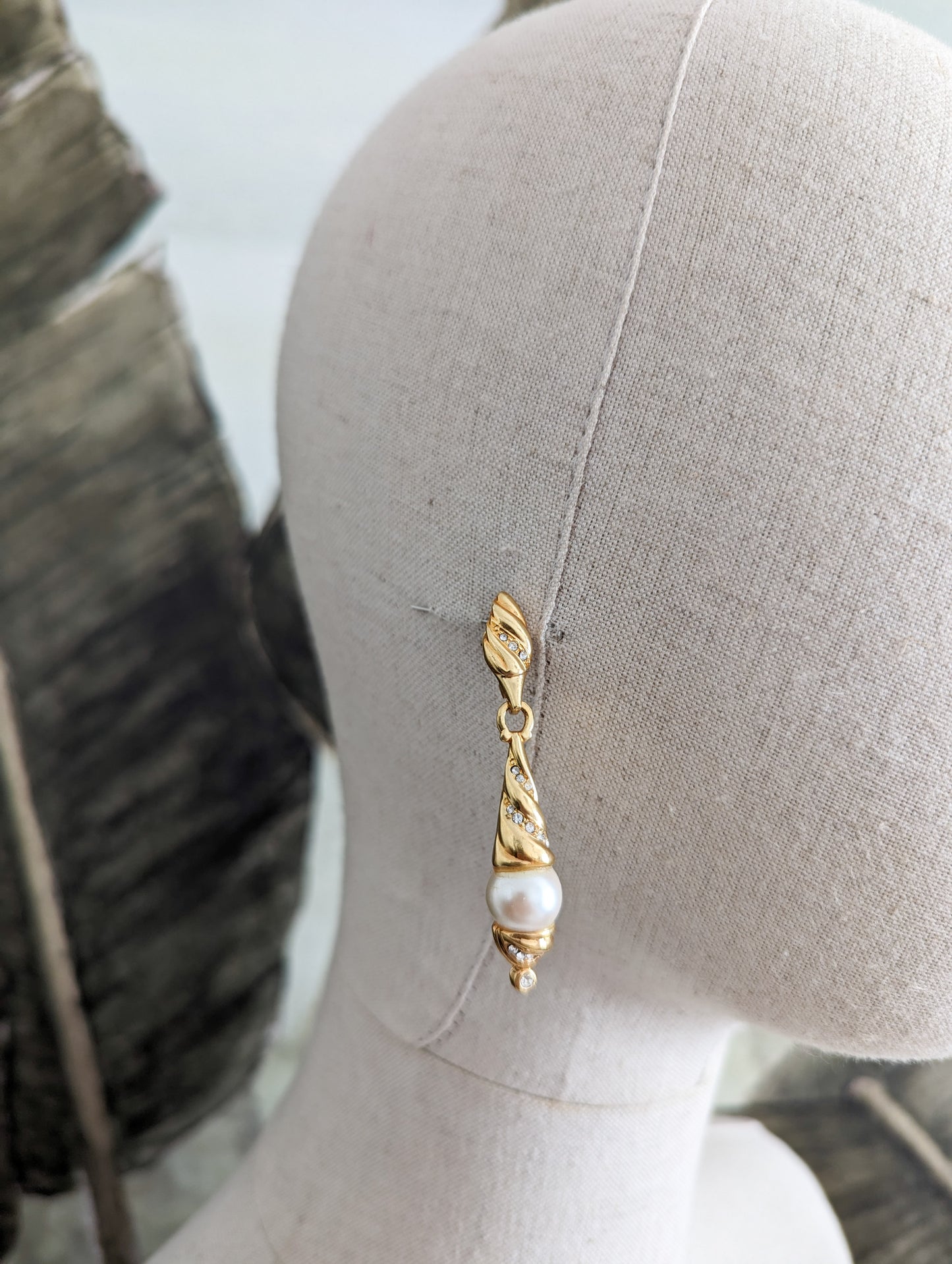 Boucles perles à tiges