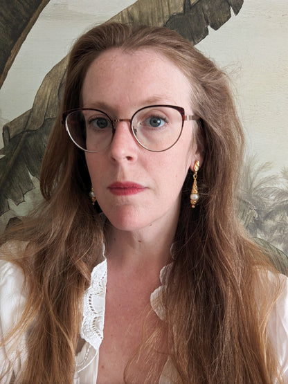 Boucles perles à tiges