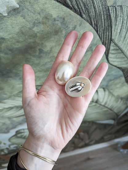 Boucles à clips perles