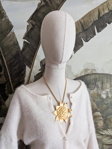 Collier/broche tournesol