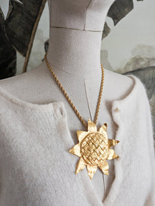 Collier/broche tournesol