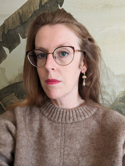 Boucles à tiges perles