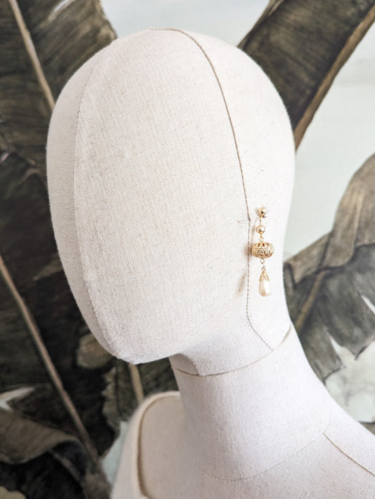 Boucles à tiges perles