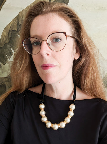 Collier perles oversize