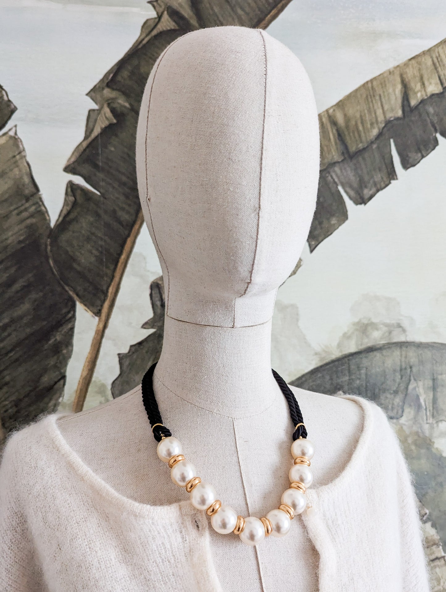 Collier perles oversize