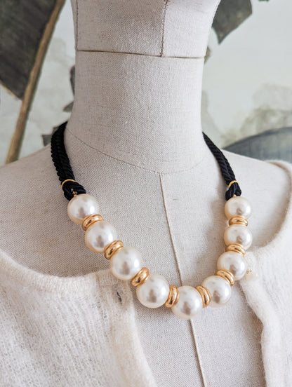 Collier perles oversize