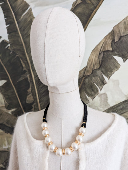 Collier perles oversize
