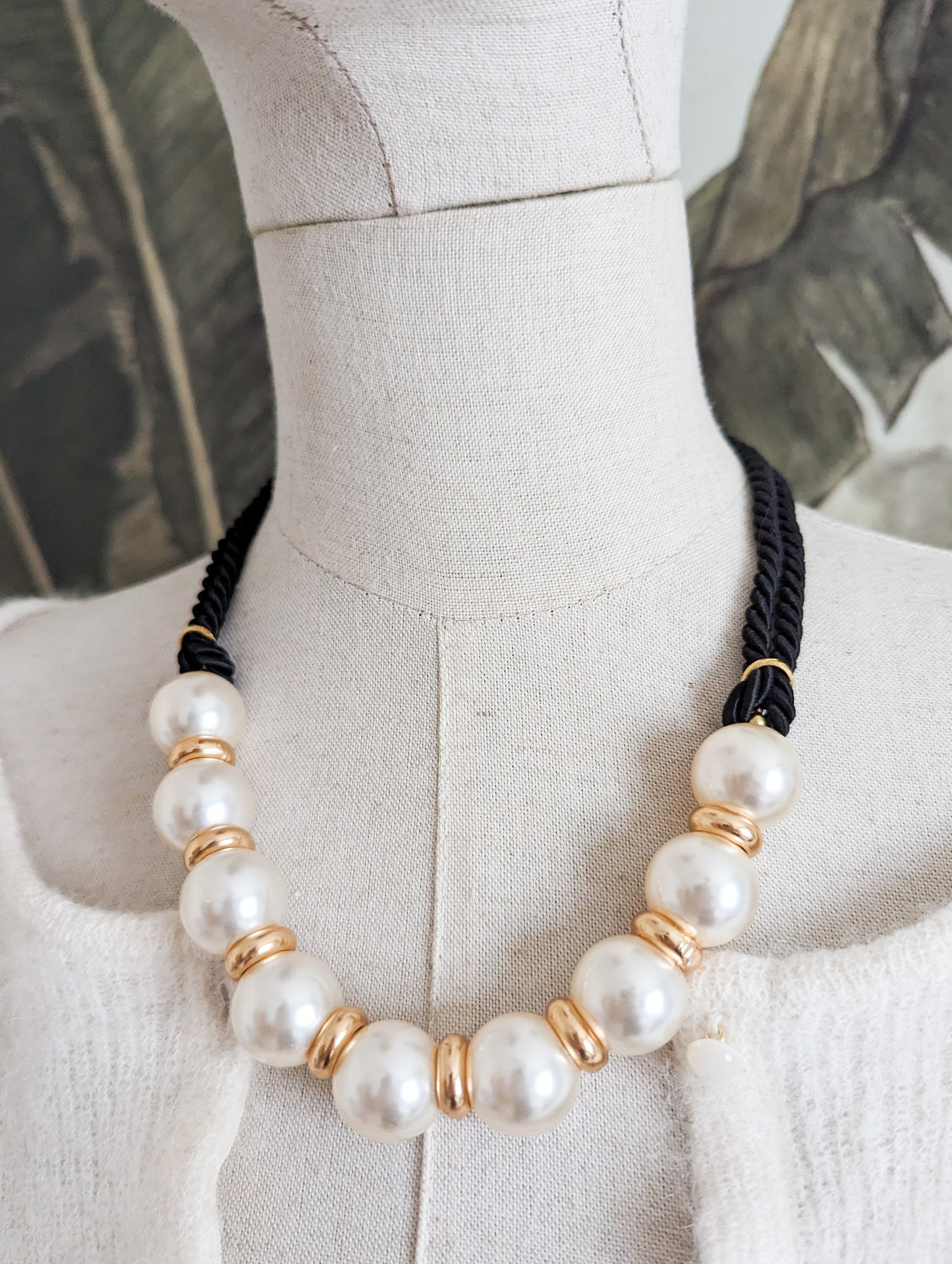 Collier perles oversize