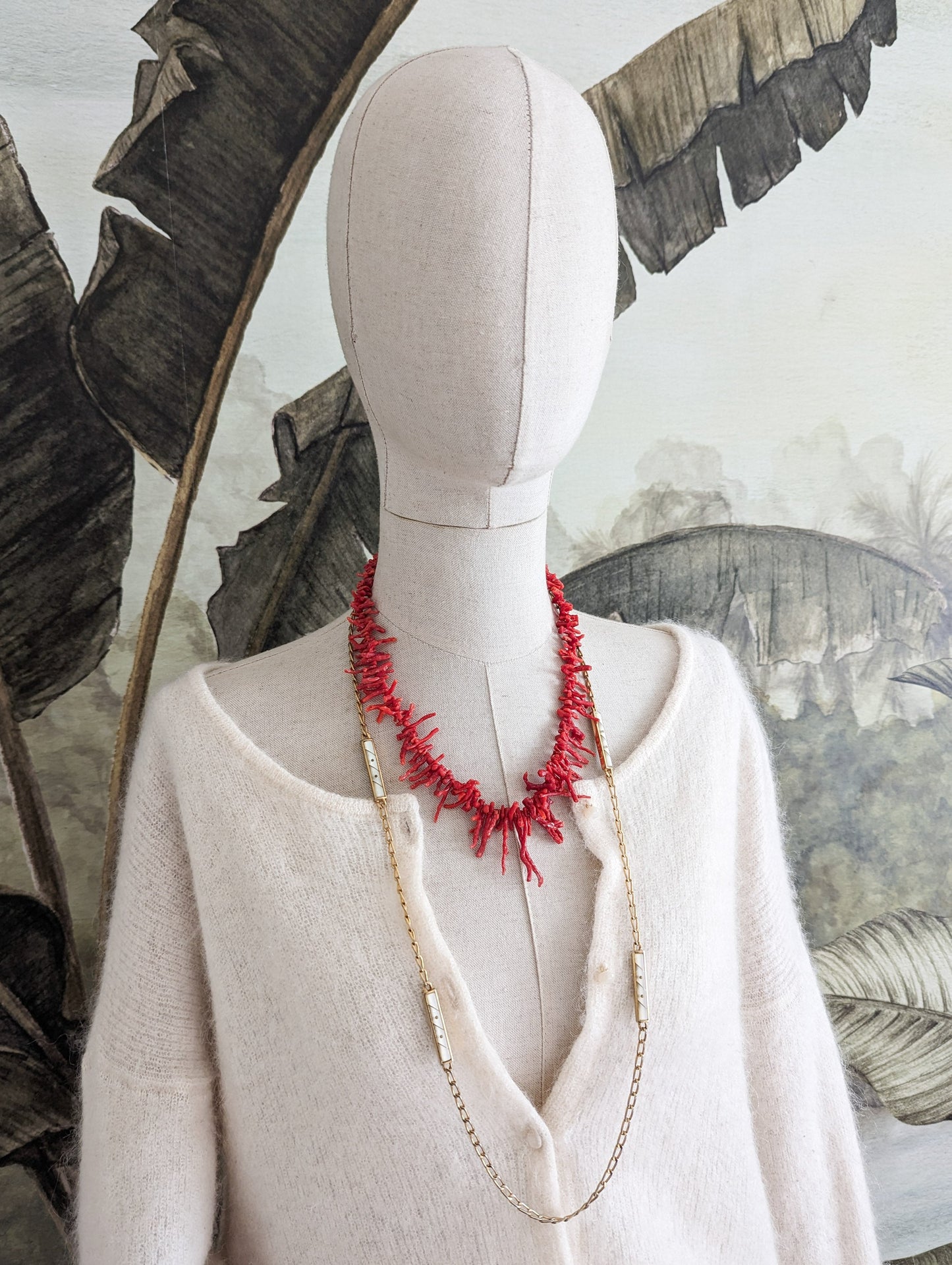 Rare collier corail 50's