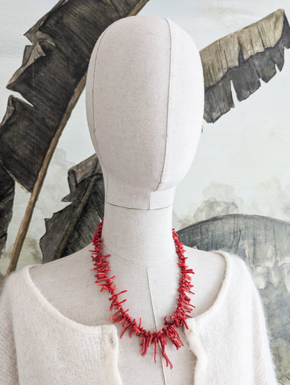 Rare collier corail 50's