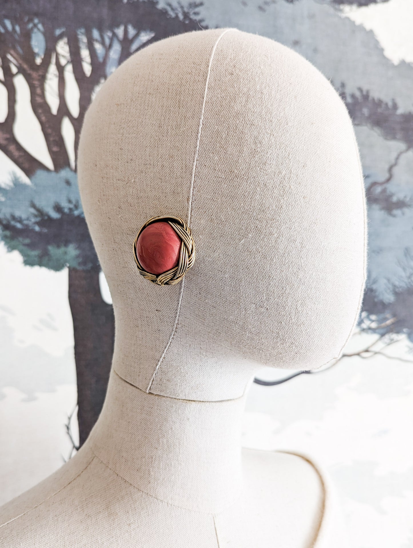 Boucles rondes corail