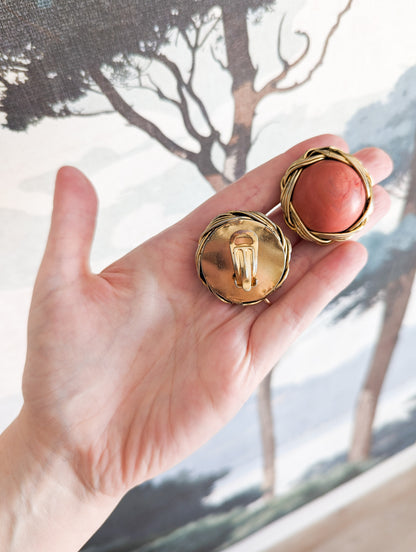 Boucles rondes corail