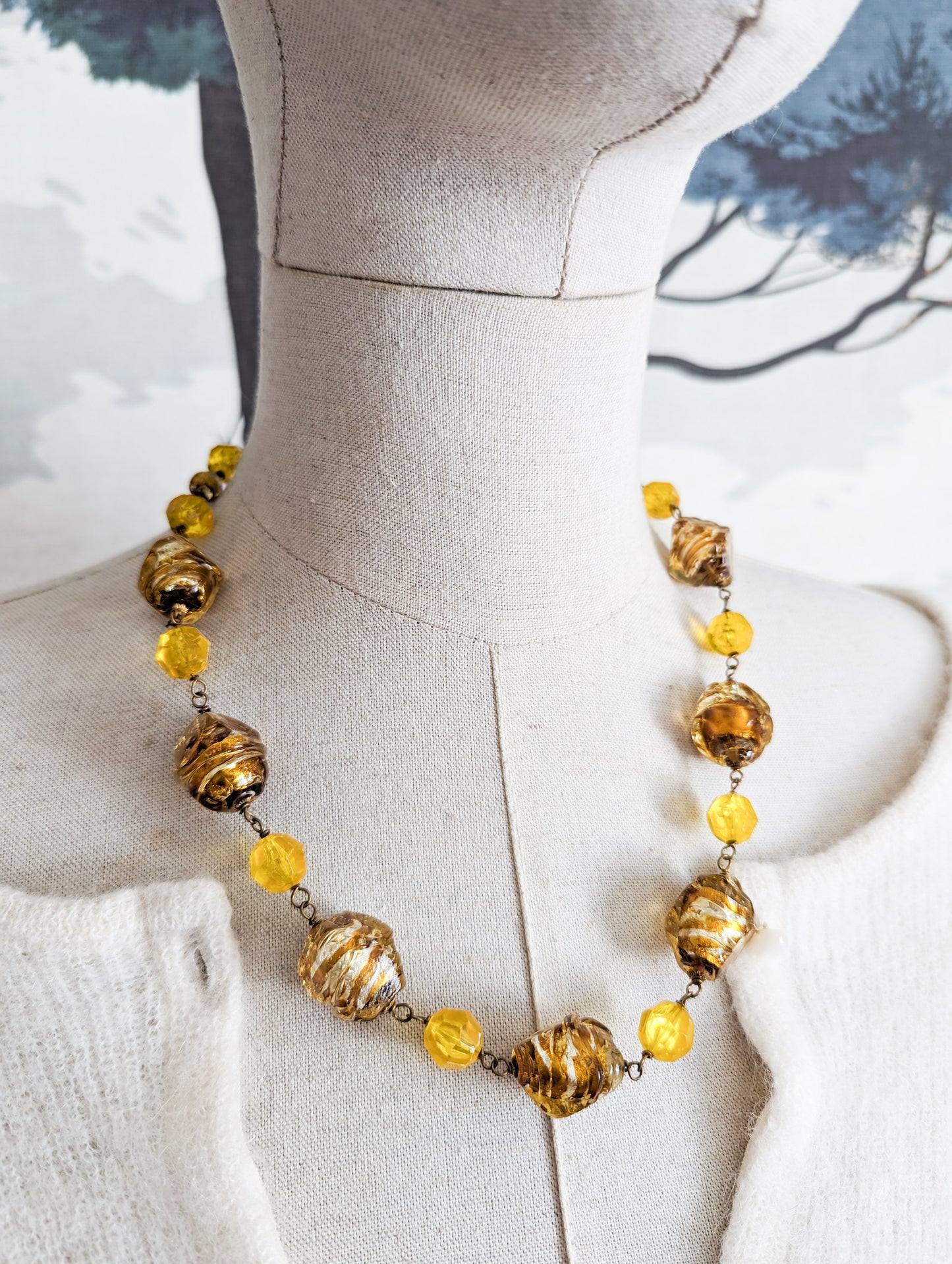Collier Murano Jaune