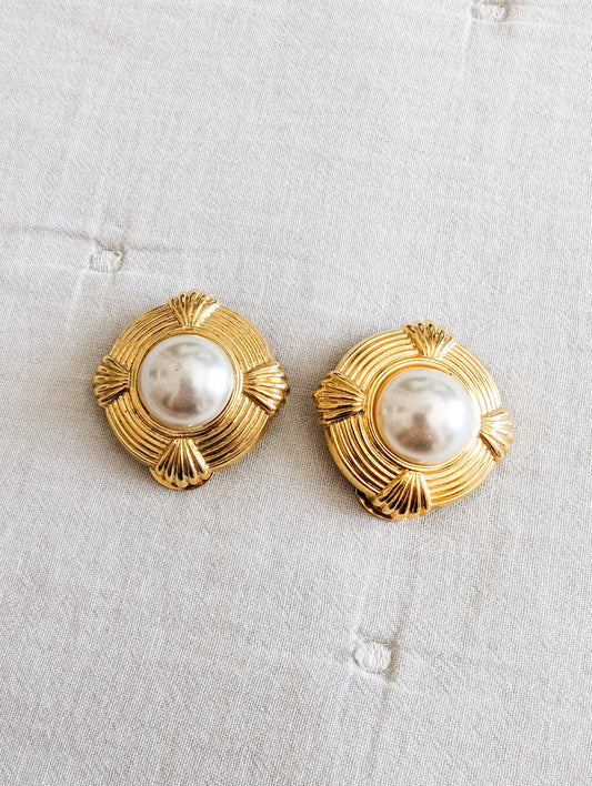Boucles à clips perles