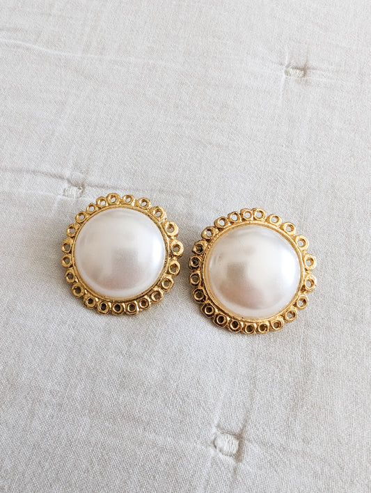 Boucles à clips perles