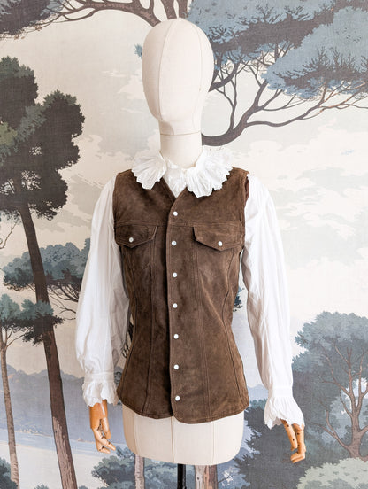 Gilet en daim taille 34