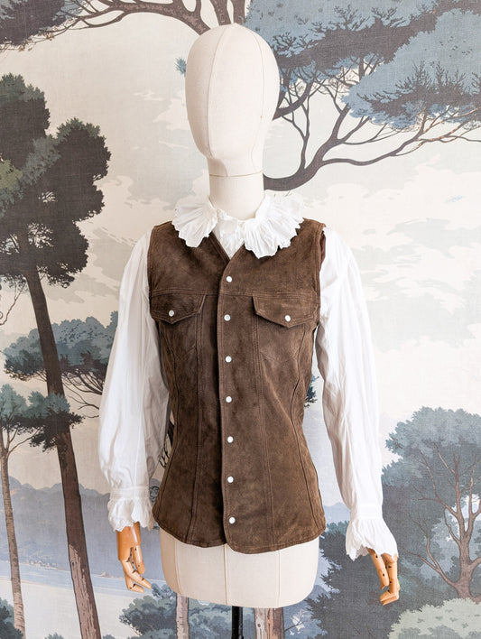 Gilet en daim taille 34