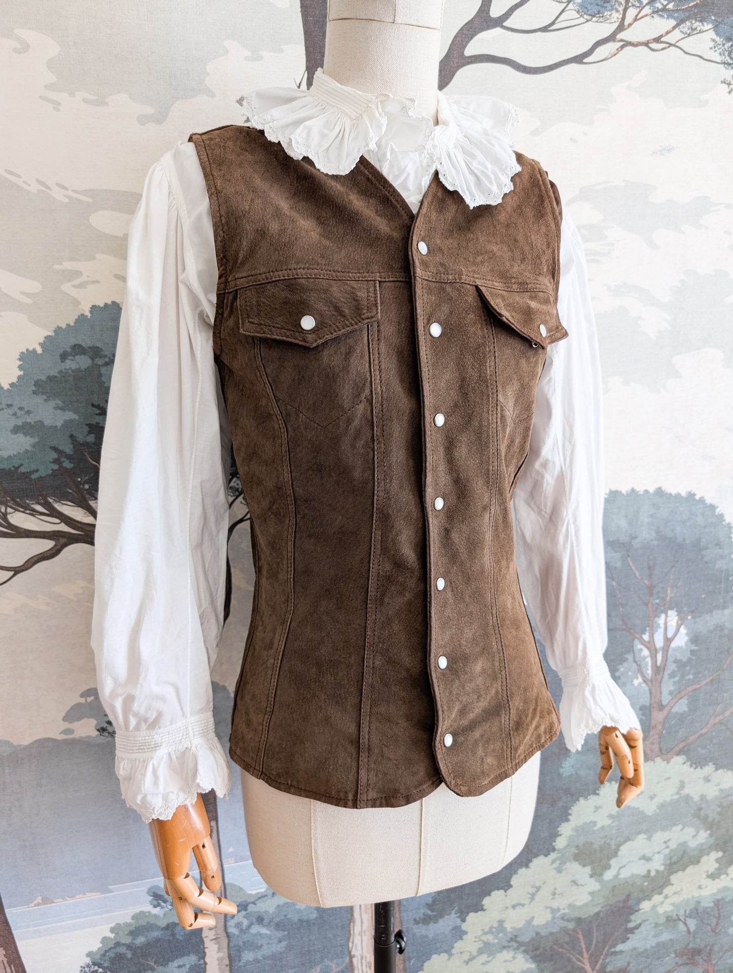 Gilet en daim taille 34