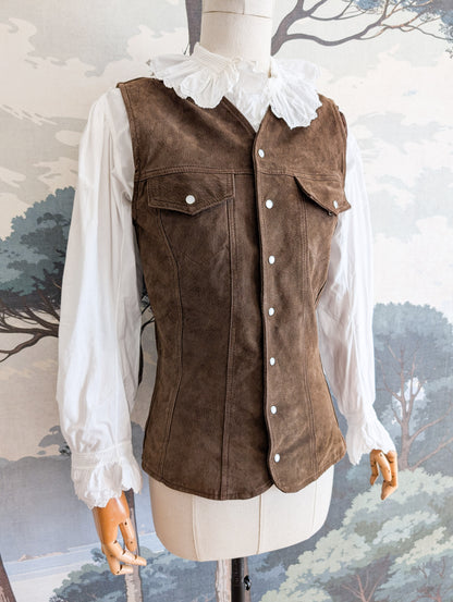 Gilet en daim taille 34