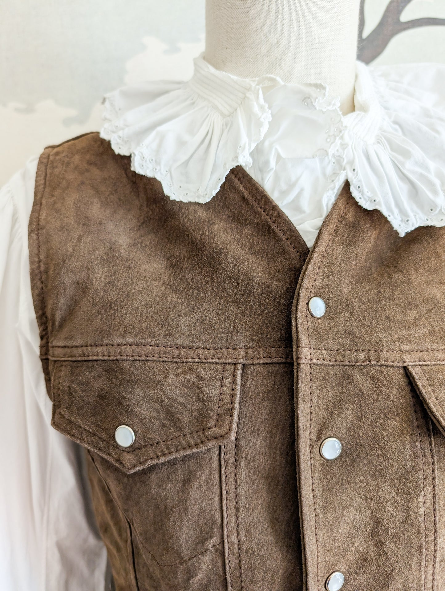 Gilet en daim taille 34