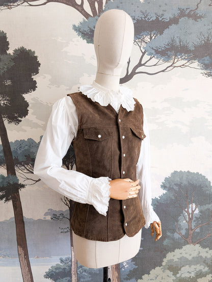 Gilet en daim taille 34