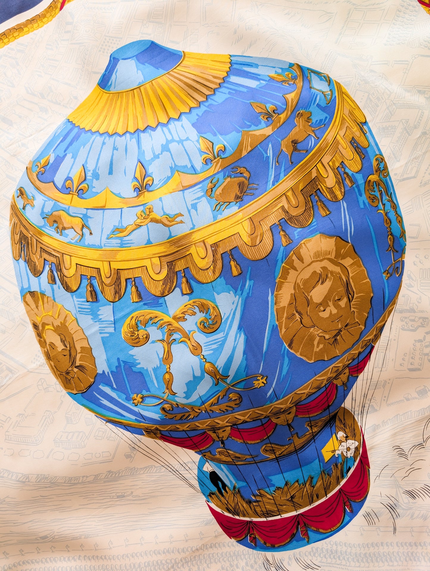 Foulard en soie Montgolfière