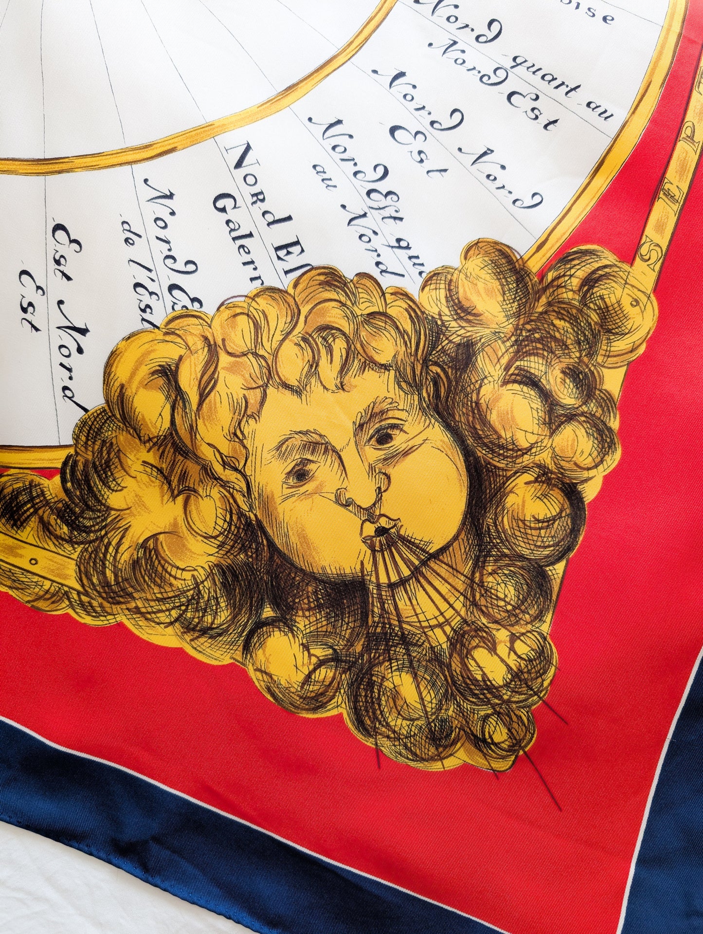 Foulard en soie boussole